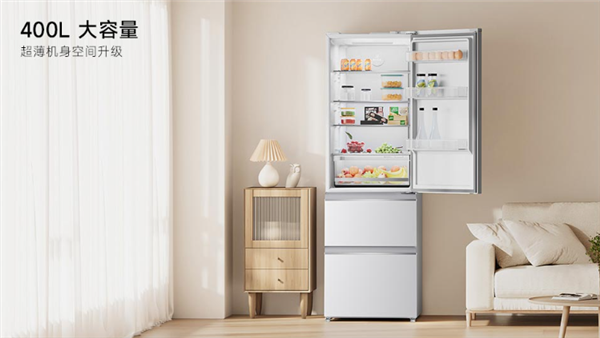 2999元！小米米家冰箱意式400L發布：純白機身、超窄邊框(圖1)