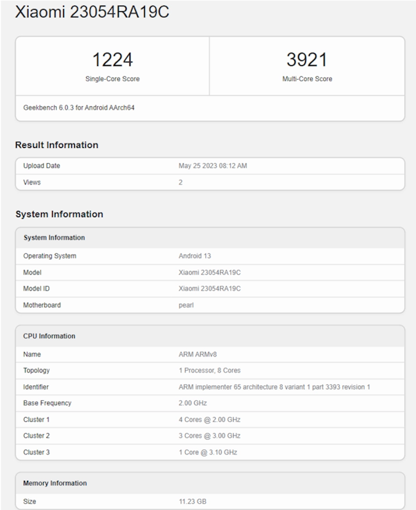 LCD黨福音！Redmi Note 12T Pro跑分出爐：搭載天璣8200(圖3)